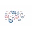 Strass Wheel Frosted Pink & Blue