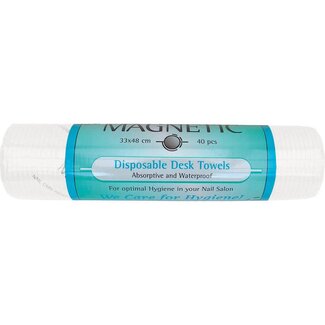 Magnetic Table towels white 40st. rol