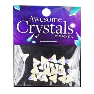 Magnetic Strass Rivoli Clover 6x6mm 20st. CL en AB