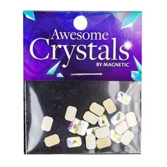 Magnetic Strass Square 4x6mm 20st. CL en AB