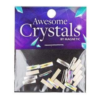Magnetic Strass Rectangle 2,5x9mm 20st. CL en AB