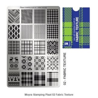 Moyra Stempelplaat 02 Fabric Texture