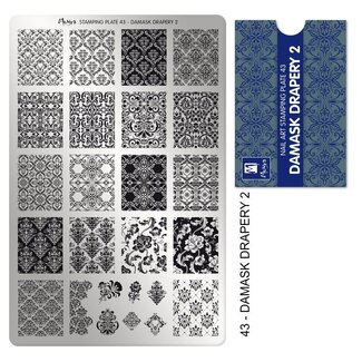 Moyra Stempelplaat 43 Damask Drapery
