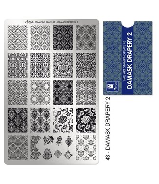 Moyra Stempelplaat 43 Damask Drapery