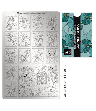 Moyra Stempelplaat 44 Stained Glass