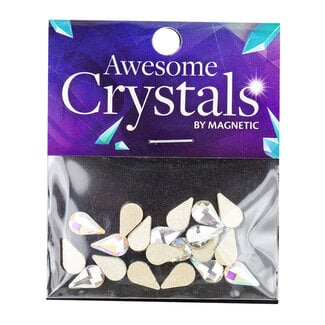 Magnetic Strass Teardrop 5x8mm 20st. CL en AB