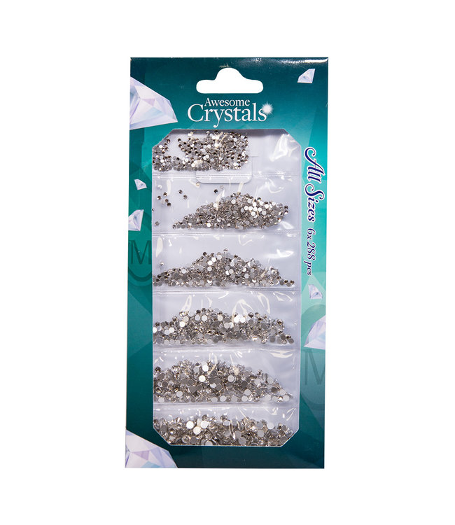 Strass Awesome Crystals Clear, 6 maten x 288 st.