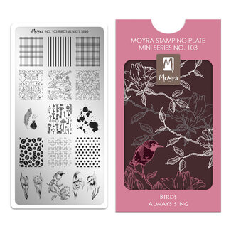 Moyra Mini Stempelplaat 103 Birds Always Sing