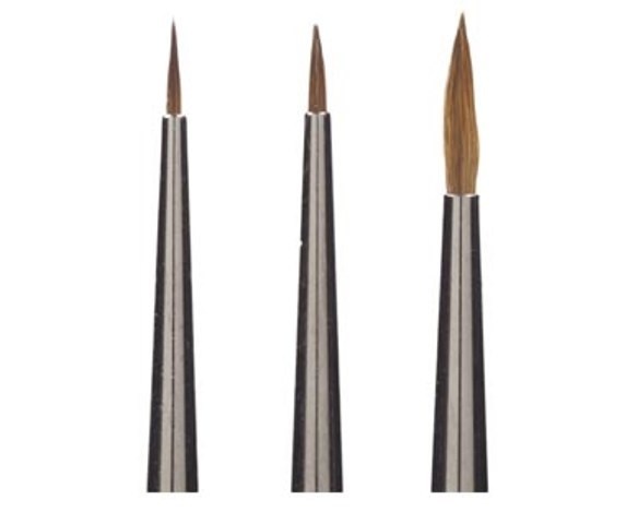 KUM 5119416 - Memory Point Brushlettering Set, breedte 1, 3 & 6, drie penselen in set, wit