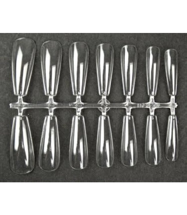 Press on / Showtips Coffin Clear 78 st.