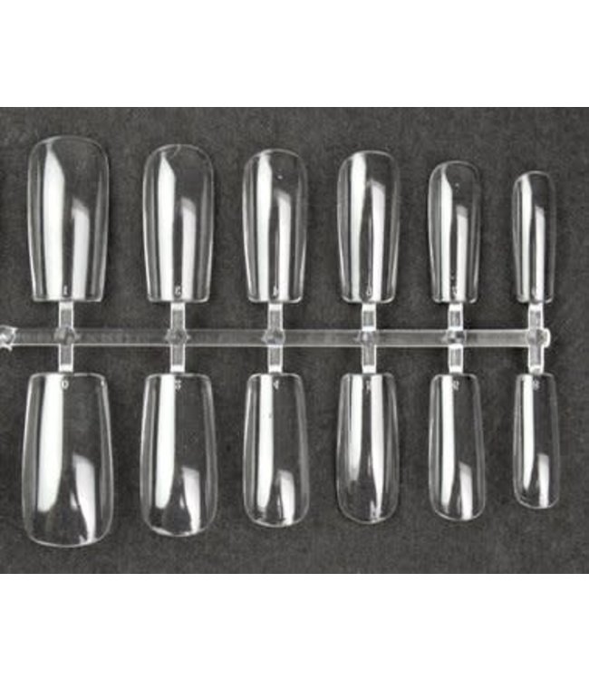 Press on / Showtips Square Clear 72 st.