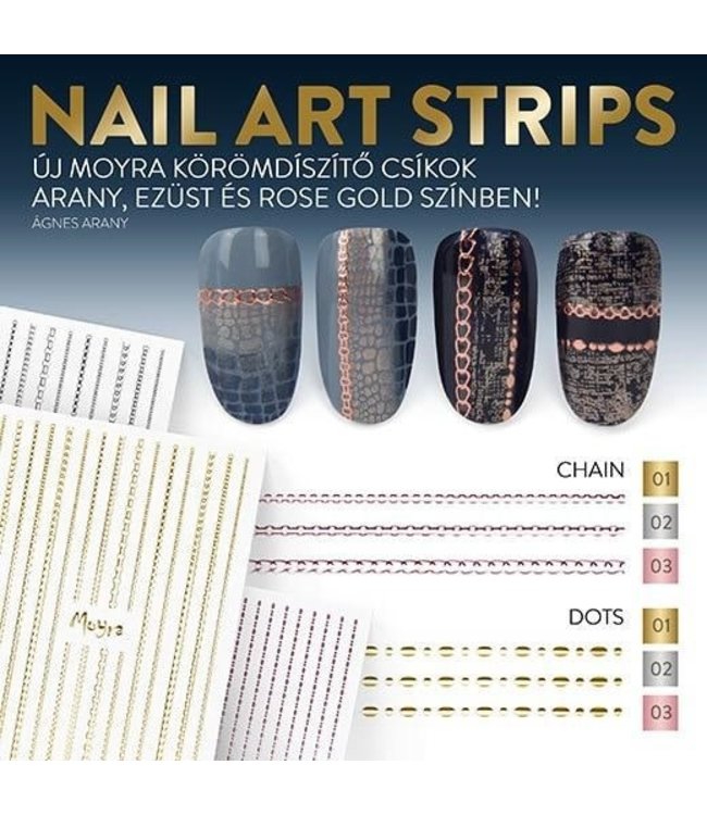 Nail Art Strips Dots Zilver