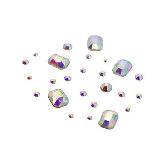 Magnetic Rhinestone Mix Square 20 st.