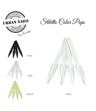 Urban Nails Color Pops Stiletto Wit