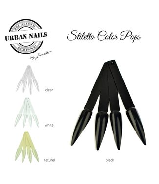 Urban Nails Color Pops Stiletto Zwart