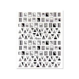 Moyra Moyra Matrica Sticker 02 Geometrisch Zwart