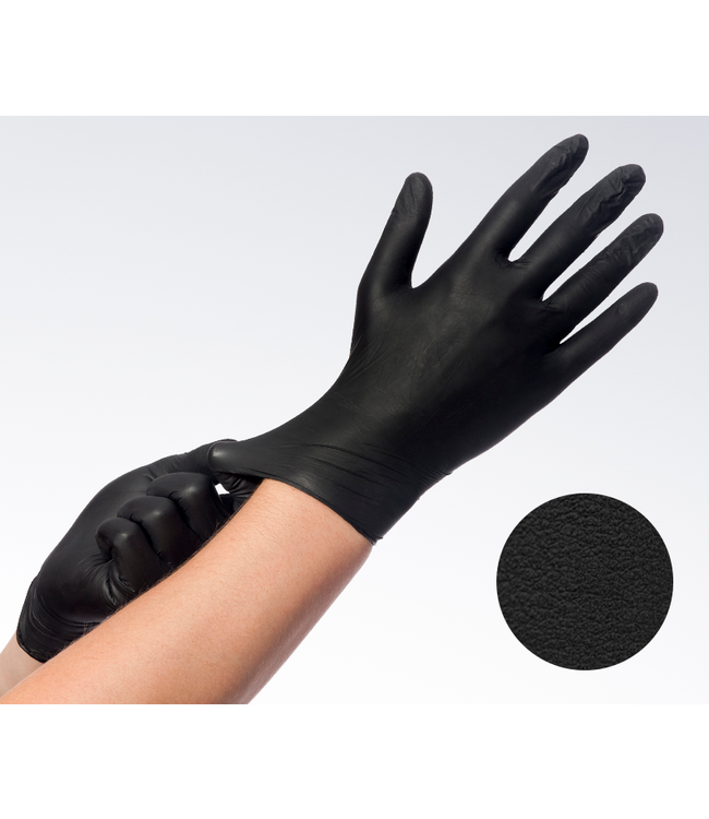 wiel Bourgeon Goedaardig Handschoenen Soft-Nitrile Zwart M - Magic Nails