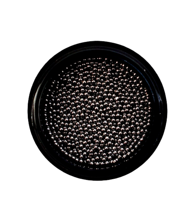 Caviar Beads Gun Metal Black 1 mm.
