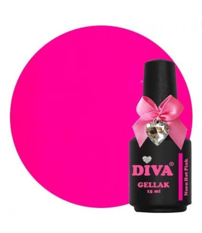 Diva 102 Gellak Neon Hot Pink 15 ml.