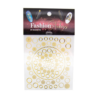 Magnetic Fashion Sticker Circles Gold