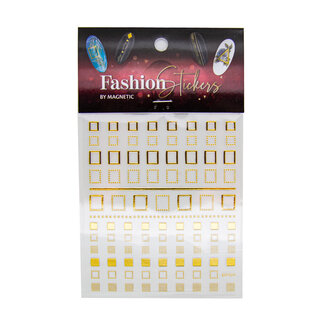 Magnetic Fashion Sticker Square Gold