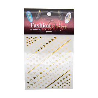 Magnetic Fashion Sticker Hearts Gold