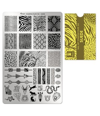 Moyra Stempelplaat 104 Suede met gratis Try on Sheet