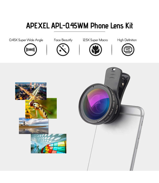 Urban Nails Clip-on Lens Apexel APL - 0.45 WM