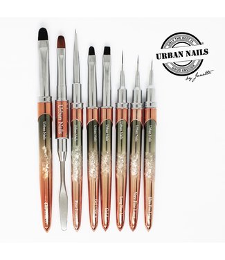Urban Nails Rosegold Penselen set compleet 8 st.