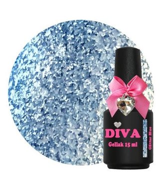 Diva 48 Gellak Glitter Blue 15 ml.