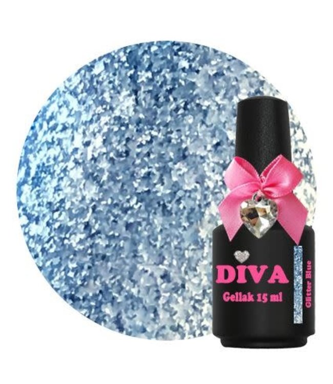 48 Gellak Glitter Blue 15 ml.
