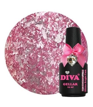Diva 53 Gellak Glitter Bright Pink 15 ml.