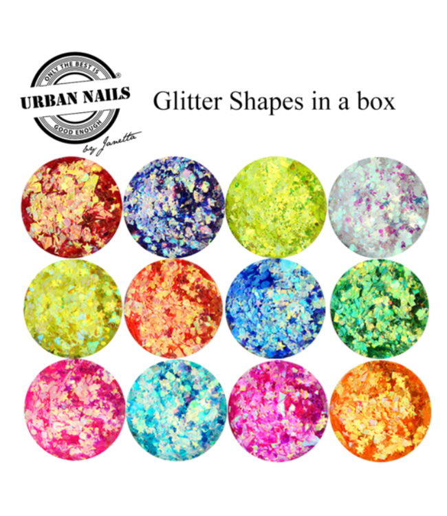 Glitter Shapes In A Box
