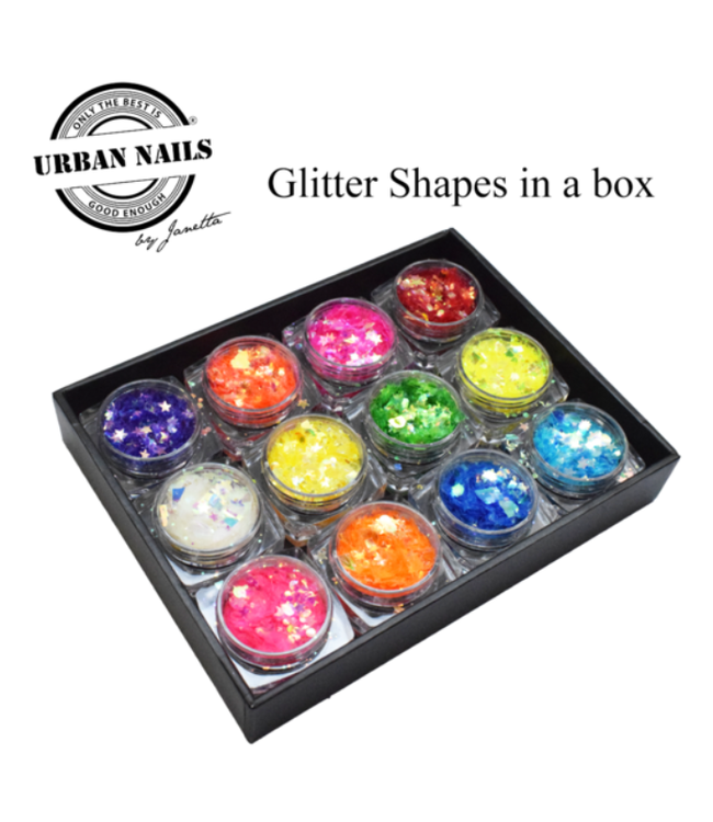 Glitter Shapes In A Box