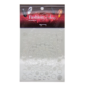 Magnetic Fashion Sticker Circles Silver