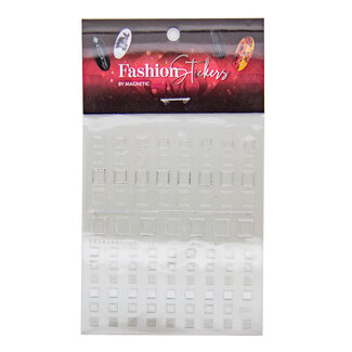Magnetic Fashion Sticker Square Silver