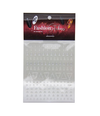 Magnetic Fashion Sticker Triangle Silver