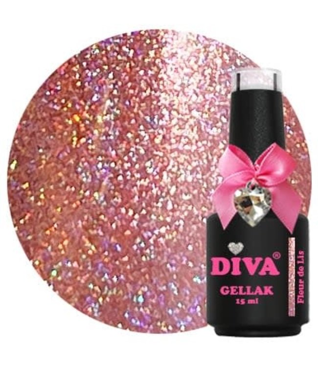 Diva 133 Gellak Holo Fleur de Lis 15 ml.