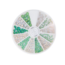 Strass Wheel Frosted White & Green 6 maten 270 st.