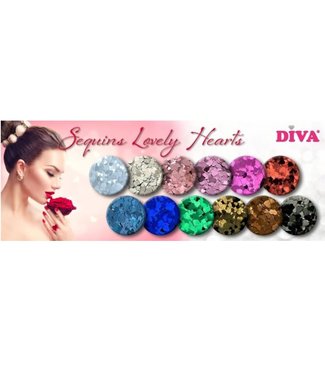 Diva Sequins Lovely Hearts 12 st.