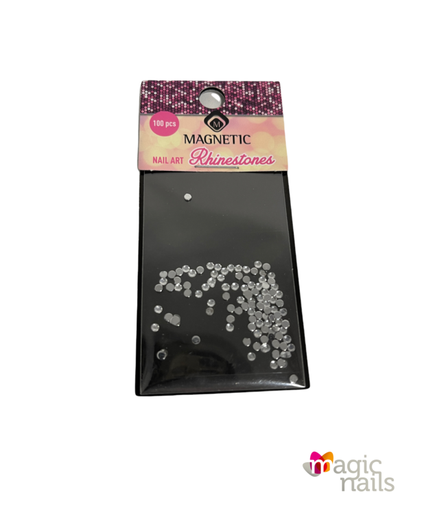 Rhinestones Clear Facet Medium 100 st.