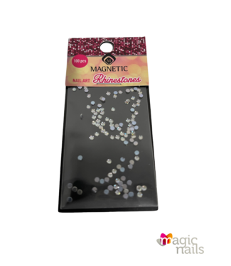 Magnetic Rhinestones Clear Ice Facet Medium 100 st.