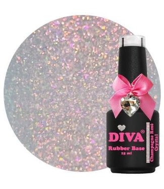 Diva Rubber Base Crystal Champagne Rosé 15 ml.