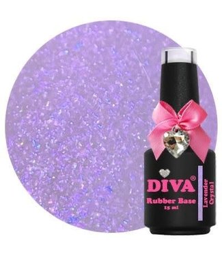 Diva Rubber Base Crystal Lavender 15 ml.