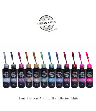 Urban Nails Liner Gel Nail Art Box III Reflective Glitter