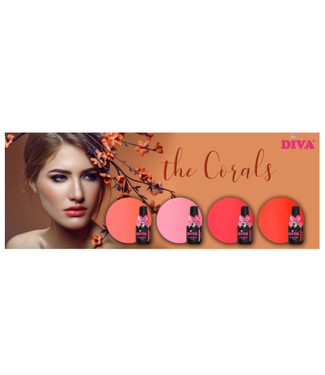 Diva Set Gellak The Corals 4 st. 15 ml.