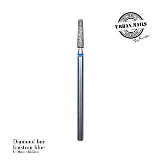 Urban Nails Diamond bur ''frustum'' blue, L-10mm. Ø2,5mm.