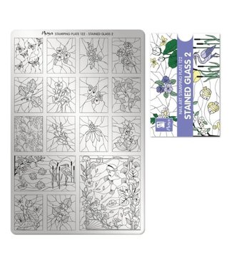 Moyra Stempelplaat 122 Stained Glass 2