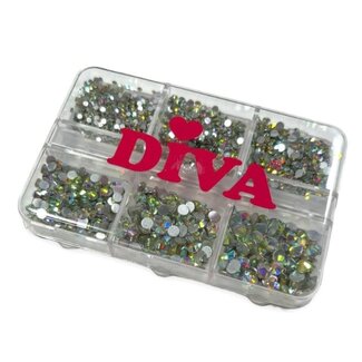 Diva Doosje met Strass Steentjes Rainbow