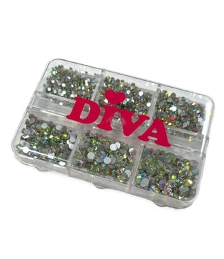 Diva Doosje met Strass Steentjes Rainbow